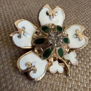 Vtg Coro Floral Brooch